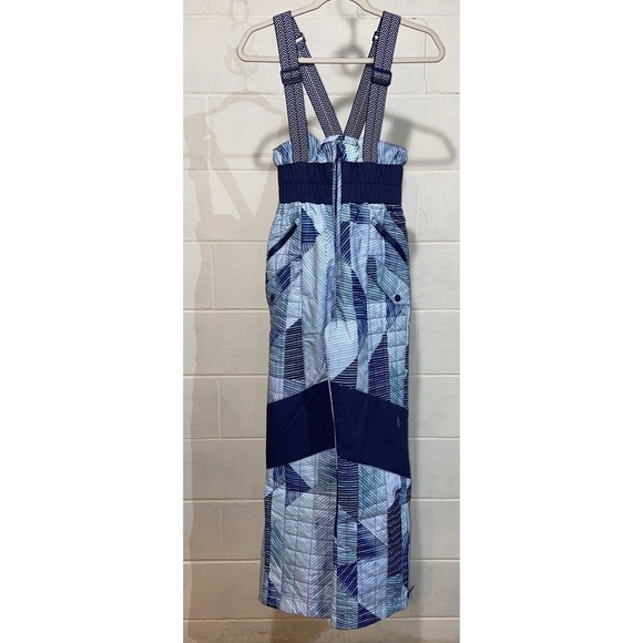 Free People Movement Printed All Prepped‎ Bib Overalls Indigo Patch Combo Winter - Picture 1 of 10